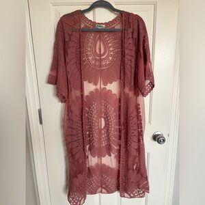 Mauve Embroidered Kimono Rebellion again